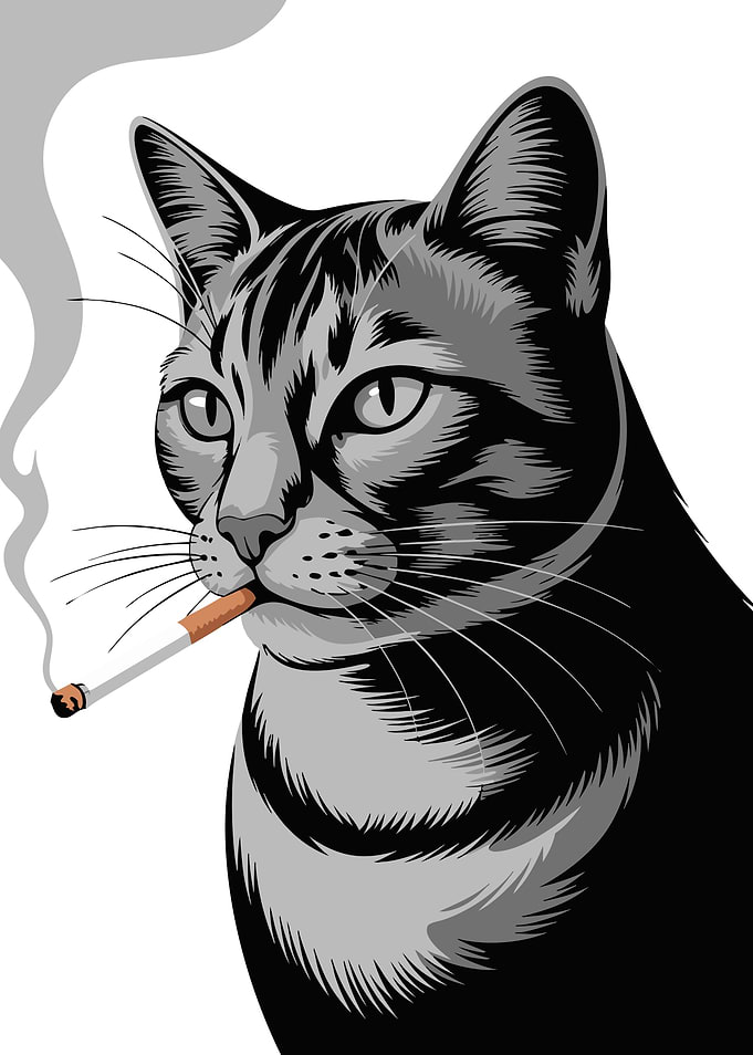 Cat With A Cigarette