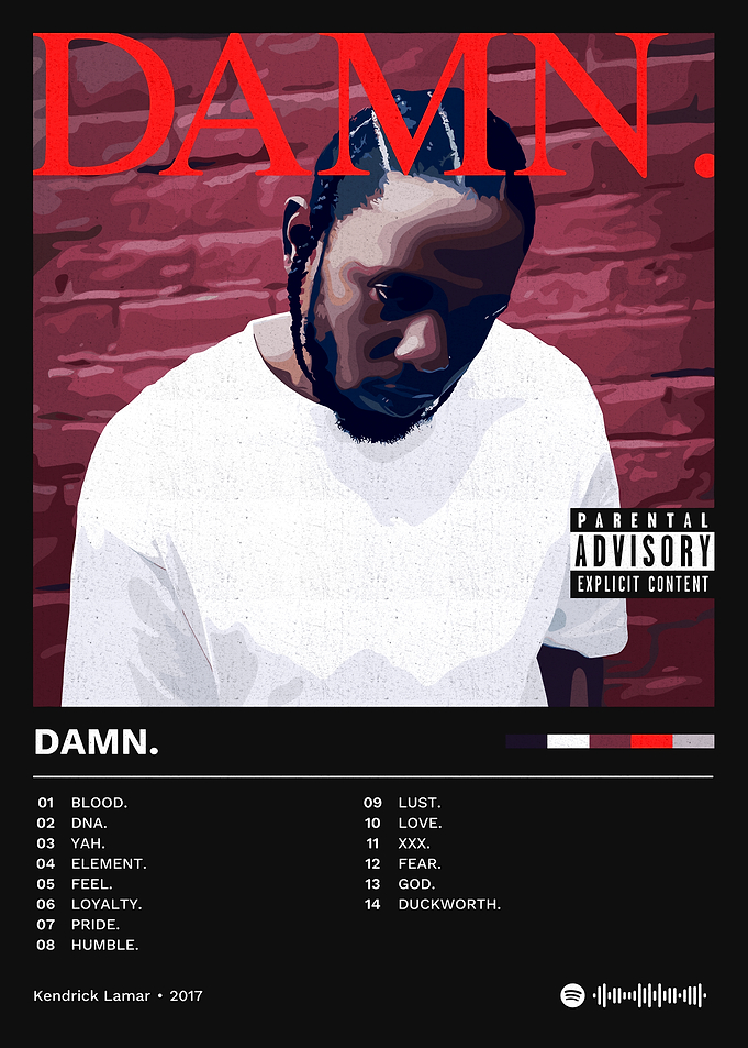 Kendrick Lamar - DAMN. Album Art