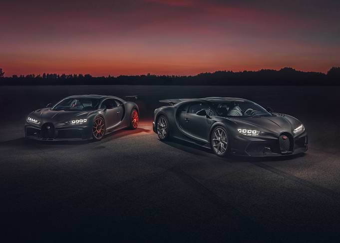 Two Bugatti Chiron Super Sport Cars