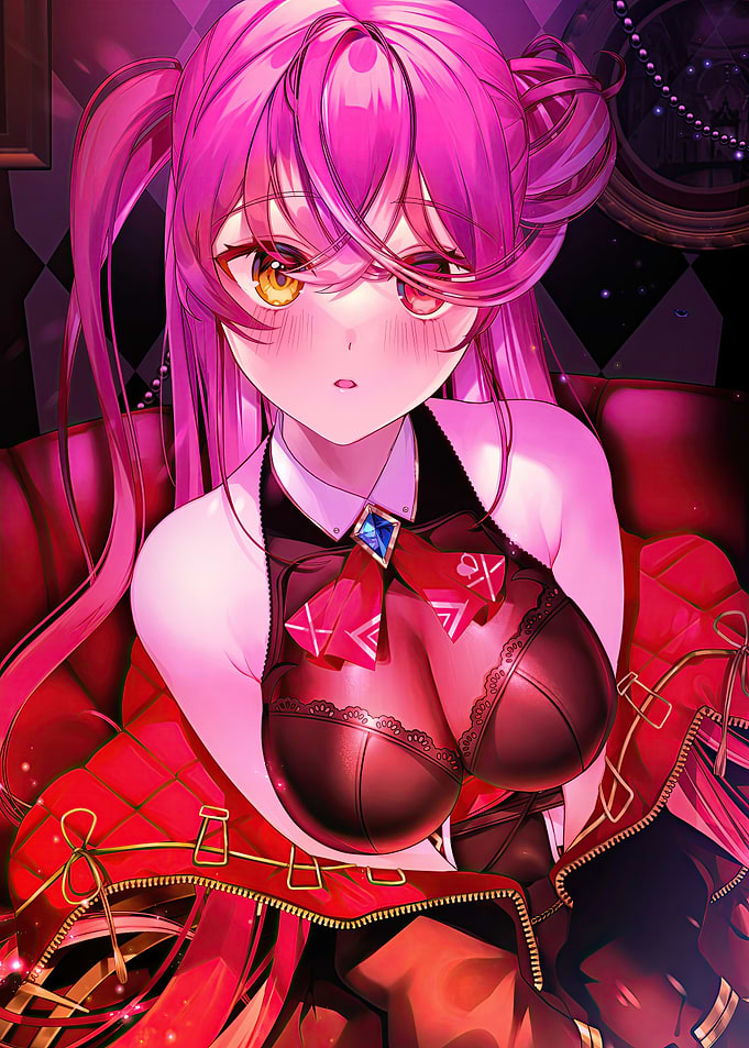 Anime Girl with Pink Hair