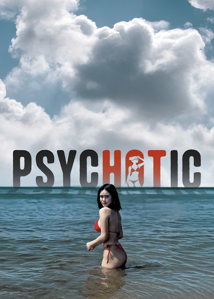 Psychotic Beach Scene with Woman