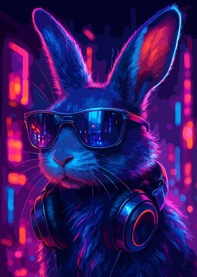Cyberpunk Rabbit Art