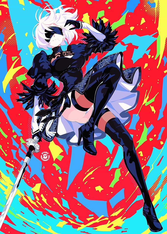 2B from Nier Automata Fanart