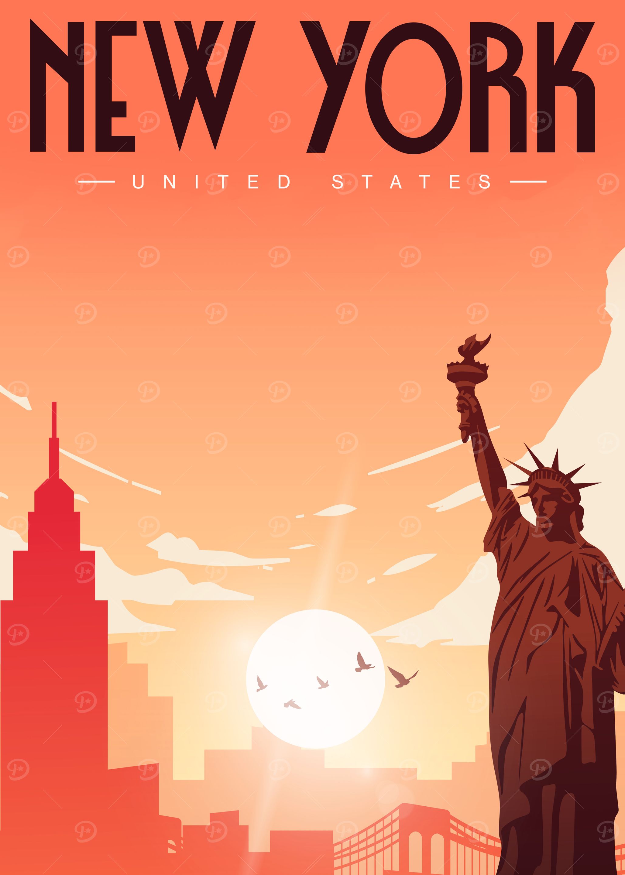 New York City Travel Poster