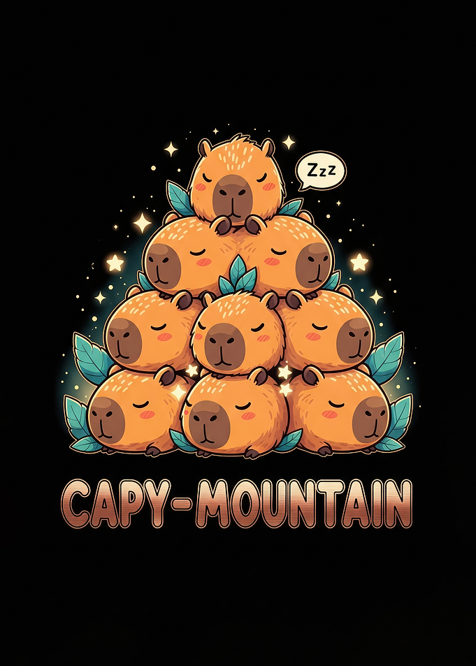 Cute Capybara Mountain