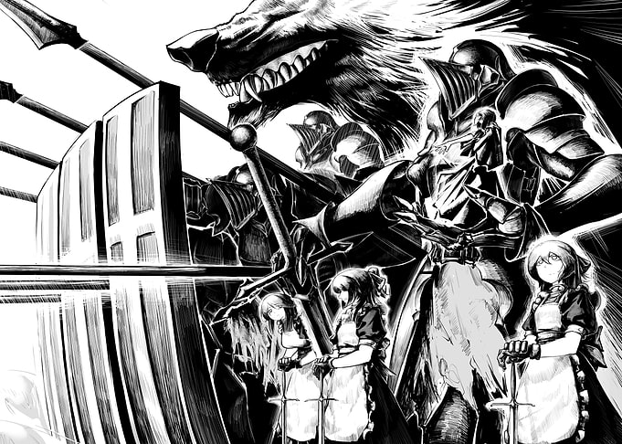 Monochrome Fantasy Army Illustration