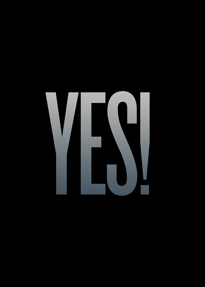 YES! Bold Text on Black Background