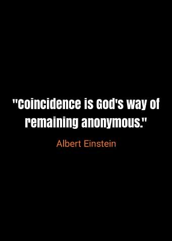 Einstein Quote: Coincidence and Anonymity