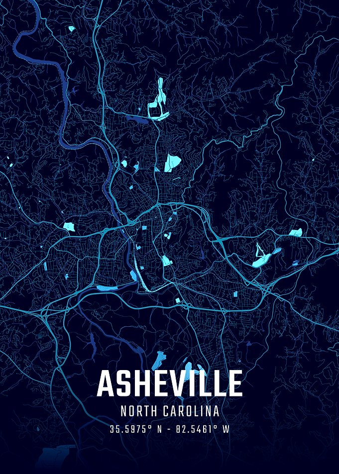 Asheville Midnight City Map