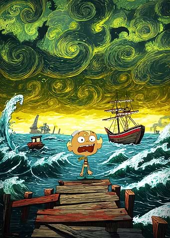 Flapjack Cartoon Seascape