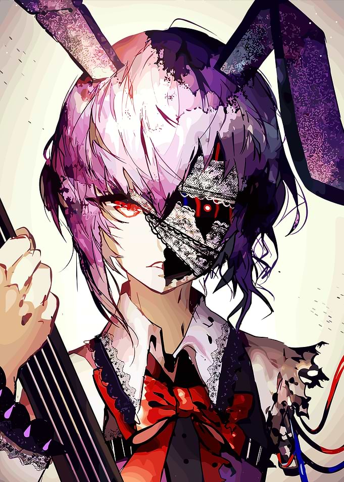 Anime Girl with Bunny Ears