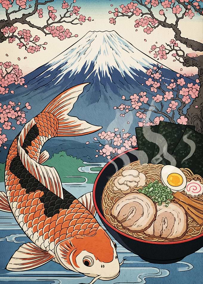 Koi Fish Ramen Mount Fuji
