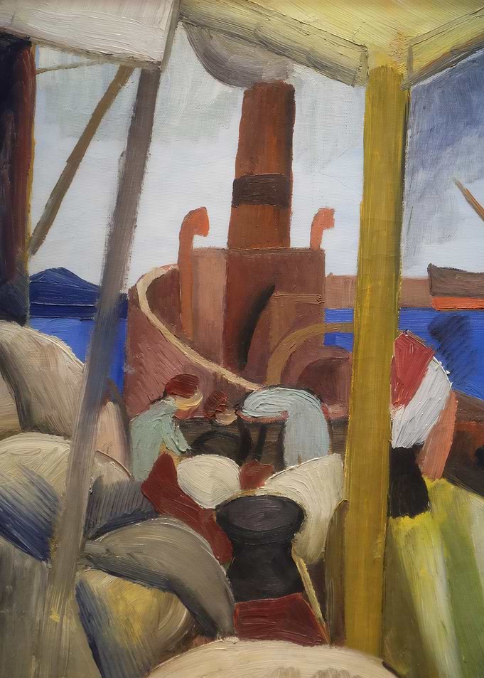 Abstract Painting of a Ship Scene