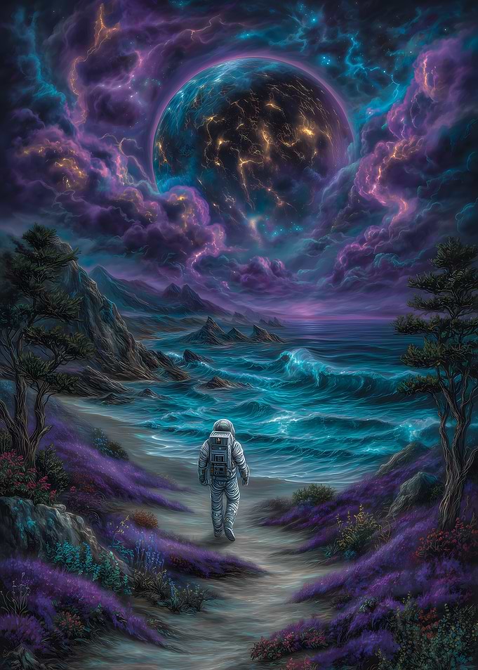 Astronaut on Alien Shore