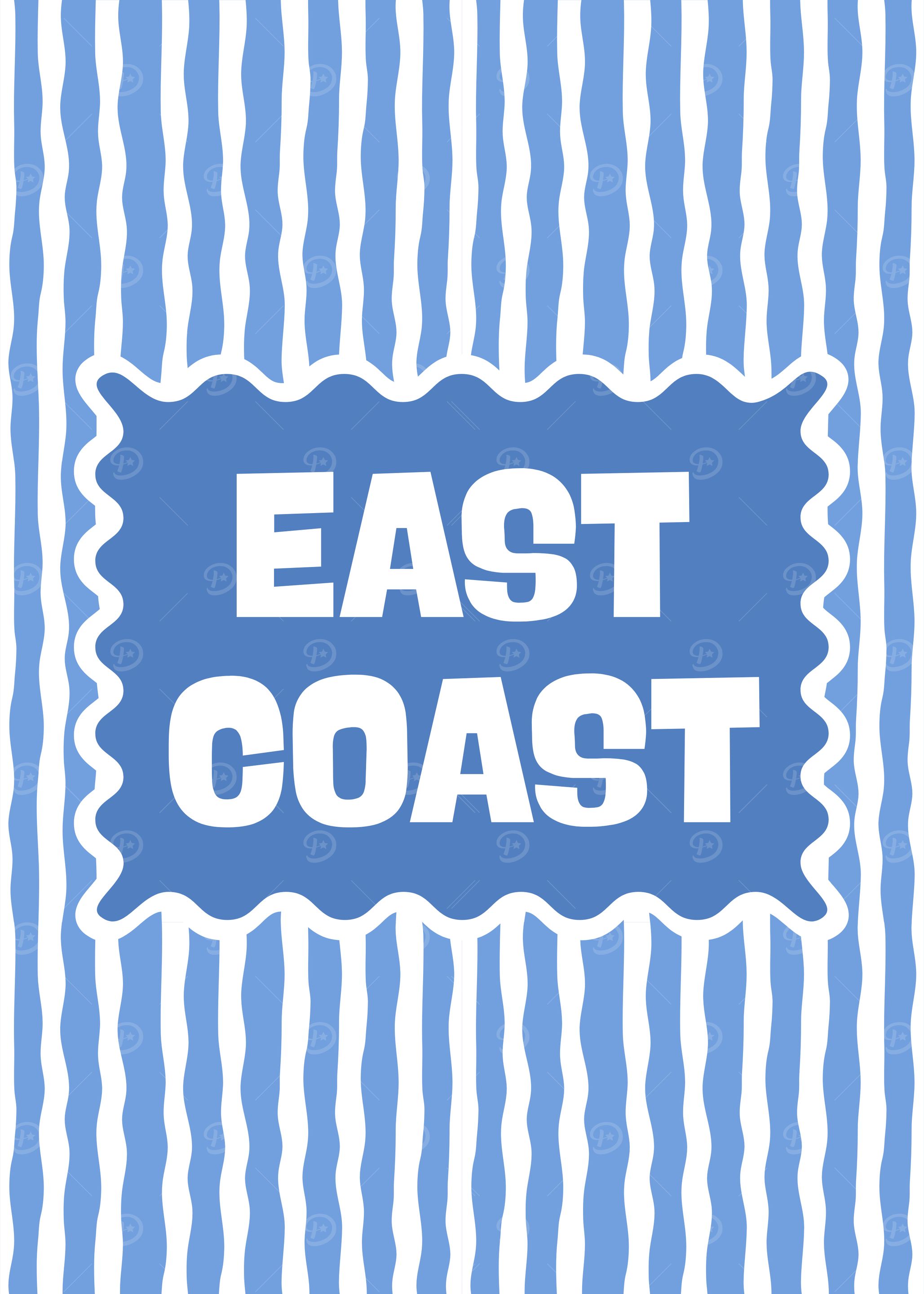 East Coast Blue and White Stripes