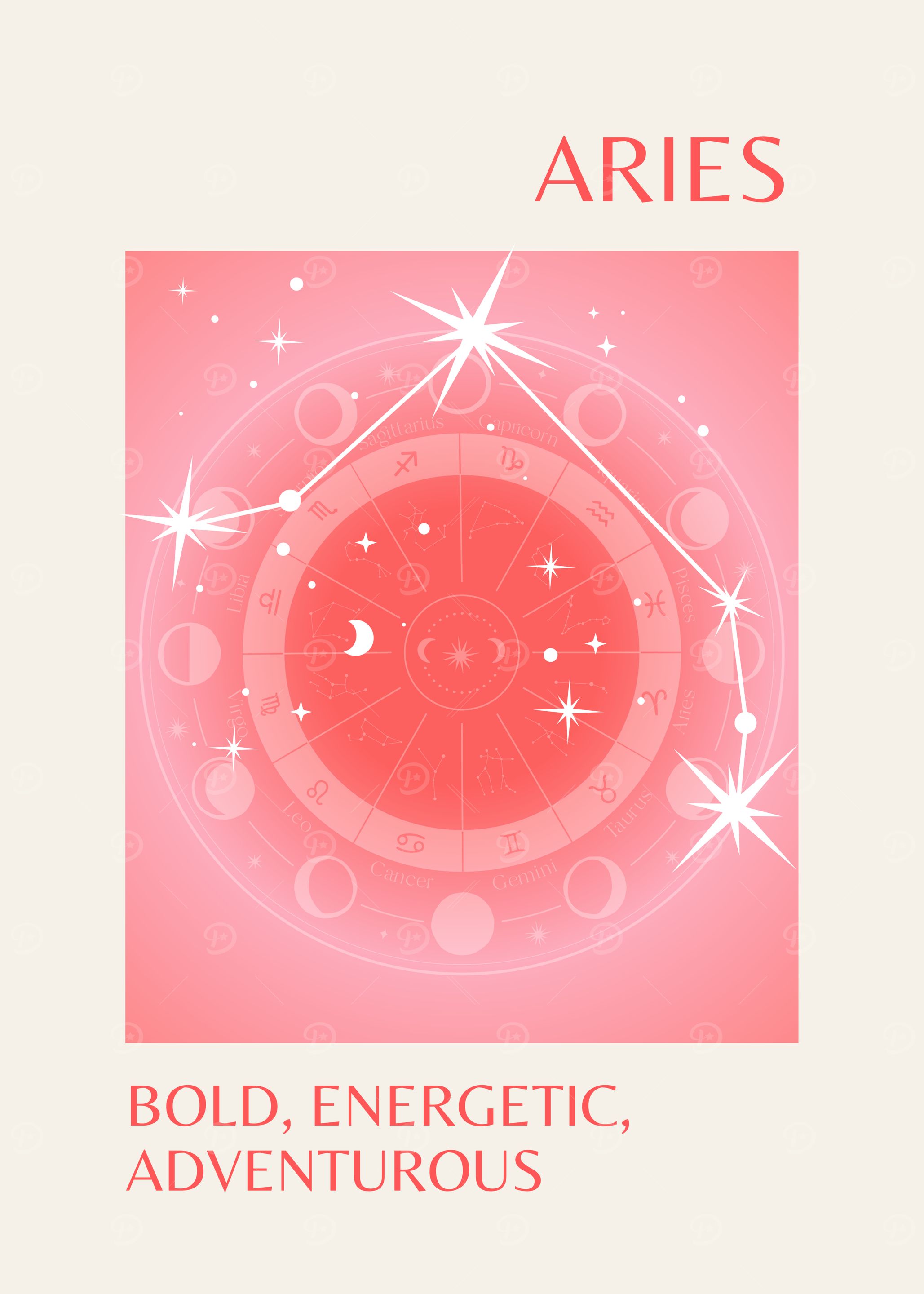 Aries Zodiac Sign Art Print