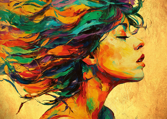 Colorful Portrait of a Woman