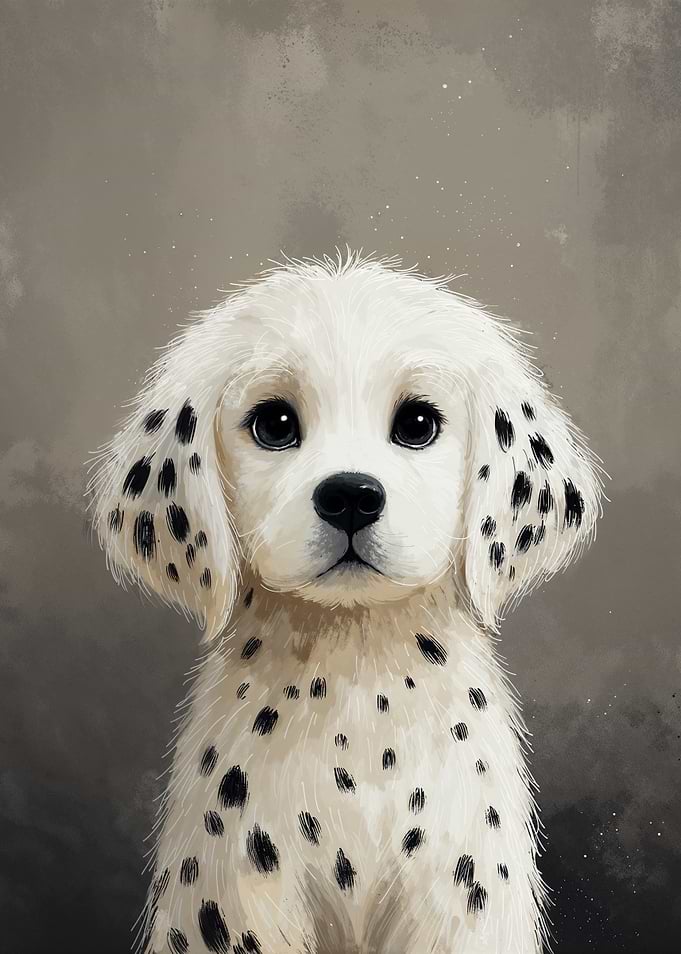 Cute Dalmatian Puppy Portrait