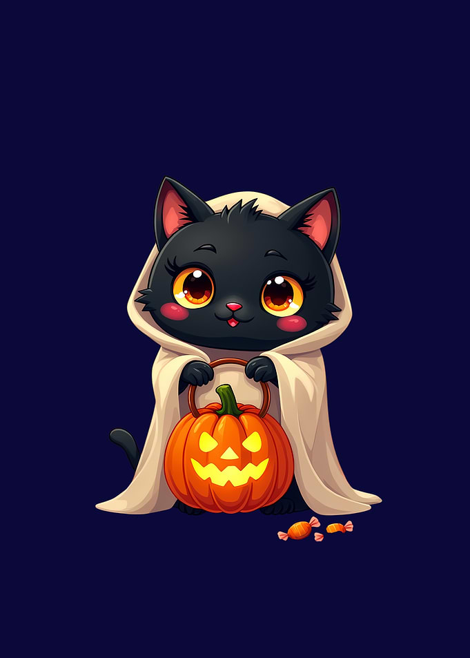 Halloween Cat with