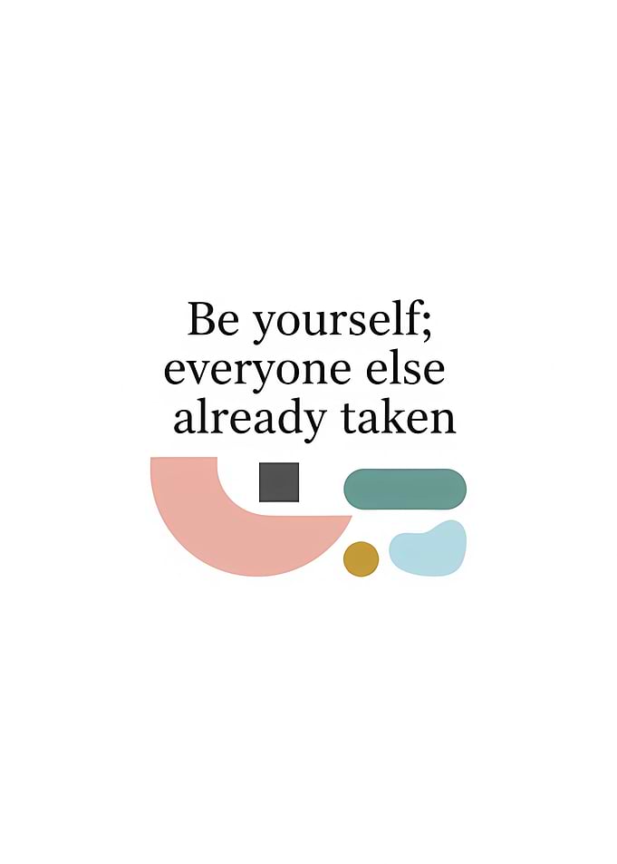 Inspirational Quote with Geometric Shapes