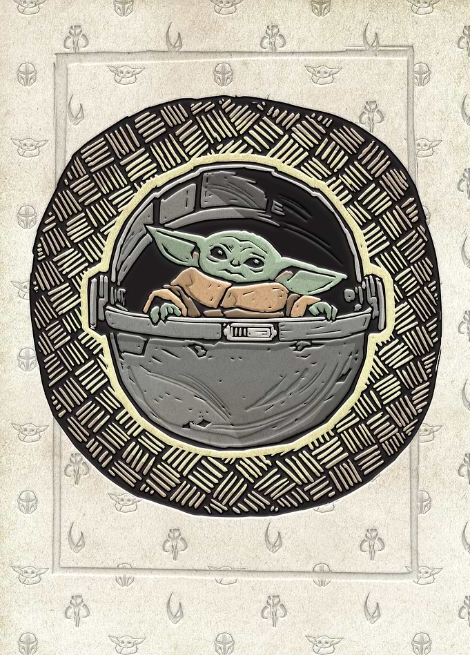 Mandalorian Grogu Pod Portrait