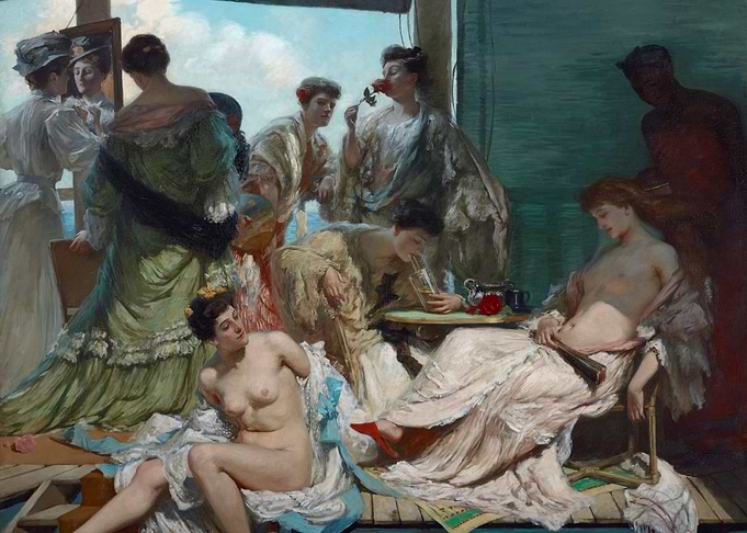 Gathering of Women by the Sea