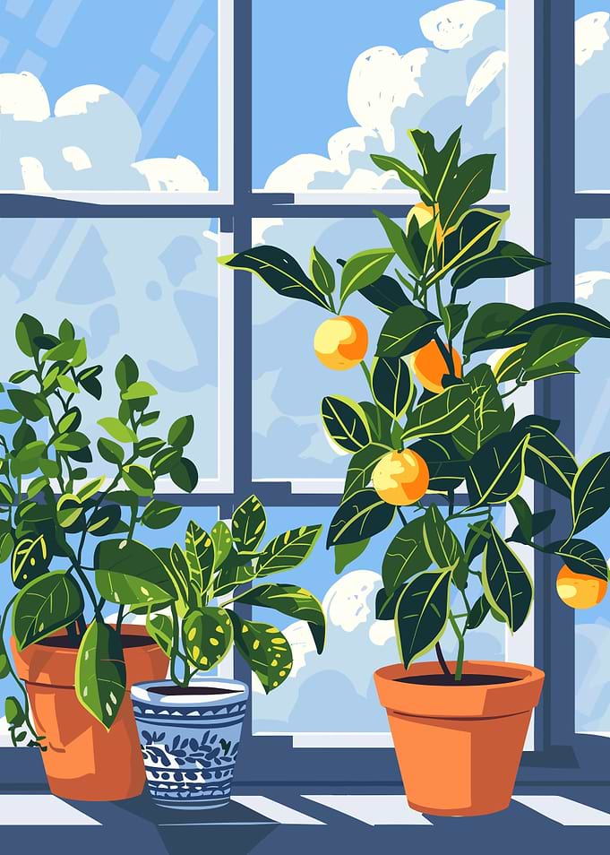 Potted Plants by the Window