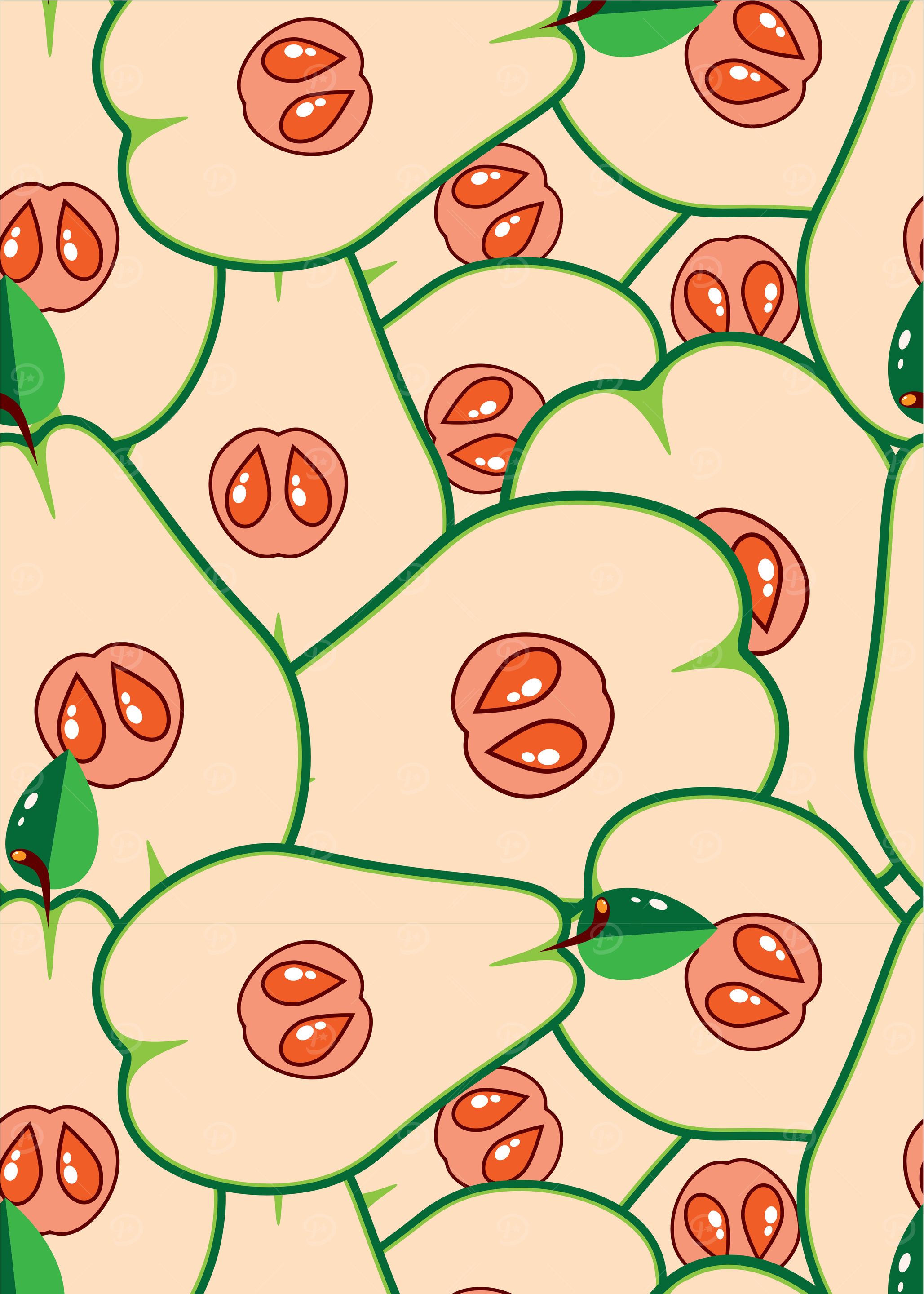 Chayote Squash Seamless Pattern