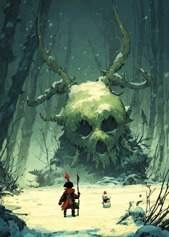 Winter Forest Skull Guardian