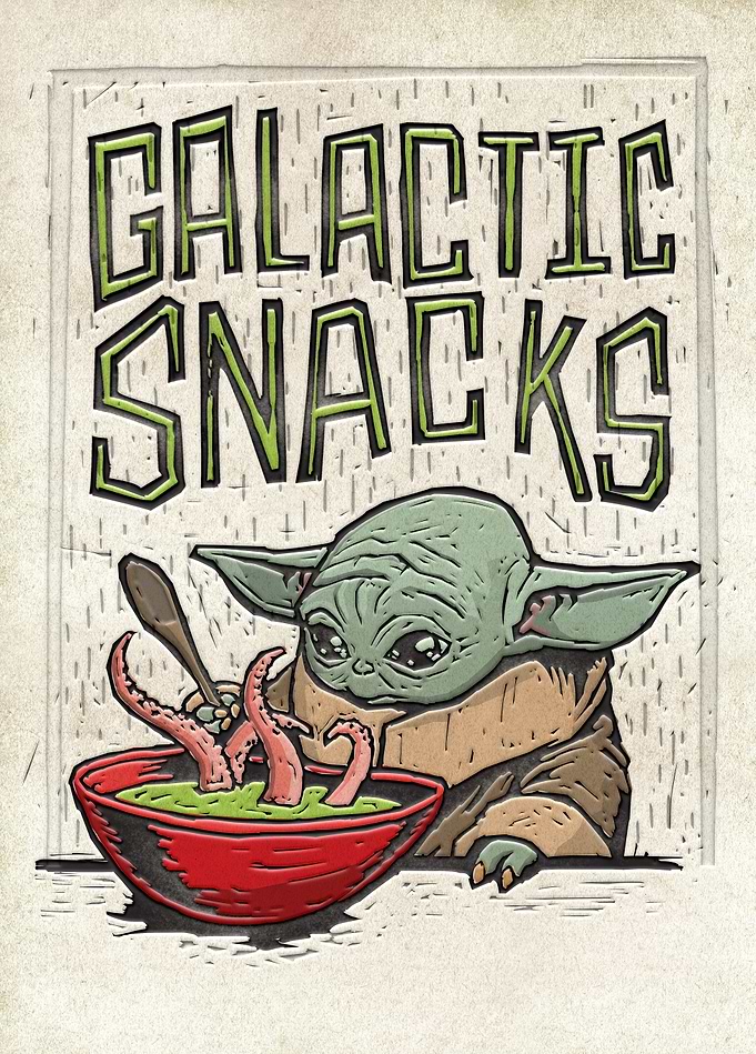 Grogu's Tentacle Snack Time