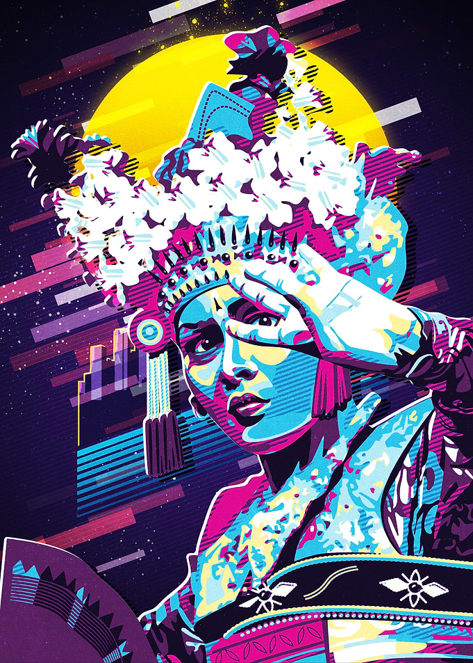 Balinese Dancer Pop Art Portrait