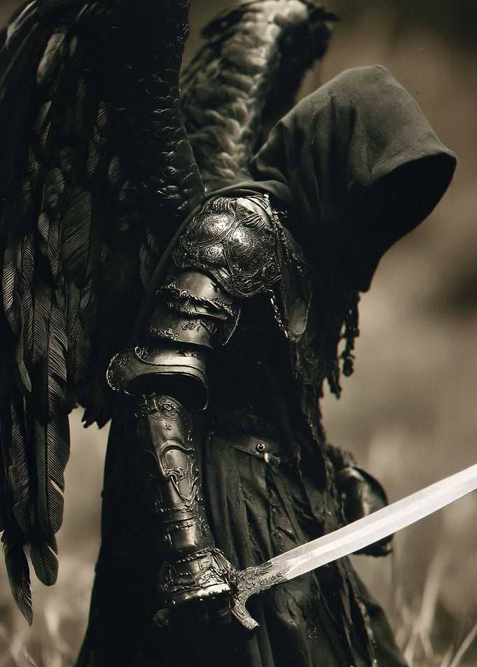 Dark Angel Warrior with Sword