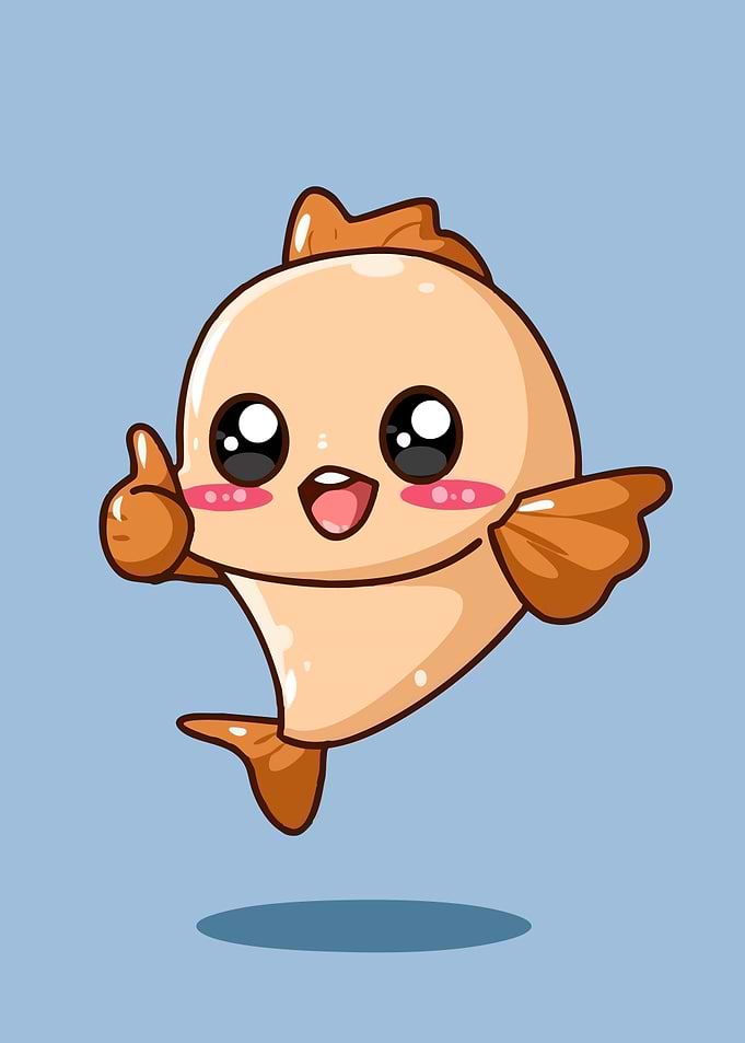 Cartoon Fish Giving Thumbs Up
