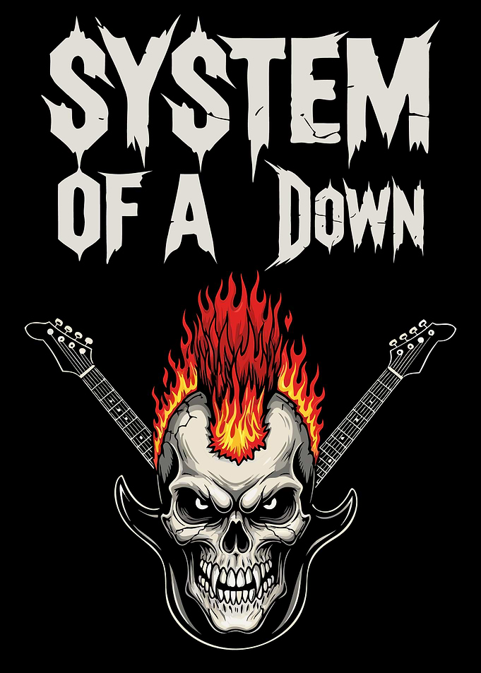 System of a Down Skull and Guitars