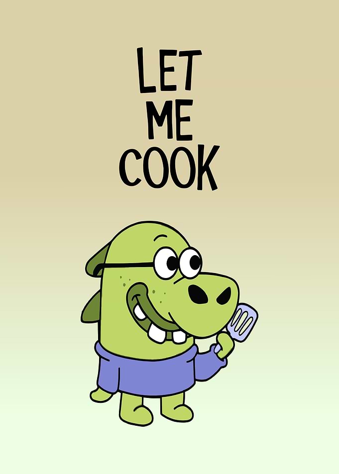 Let Me Cook Cartoon Character
