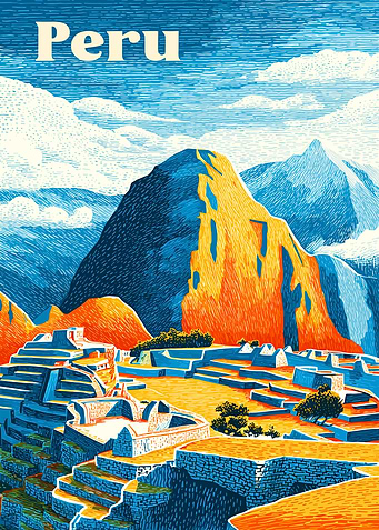Peru Travel Poster Art