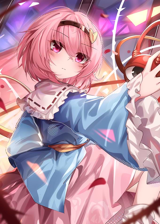 Anime Girl with Pink Hair and Eye
