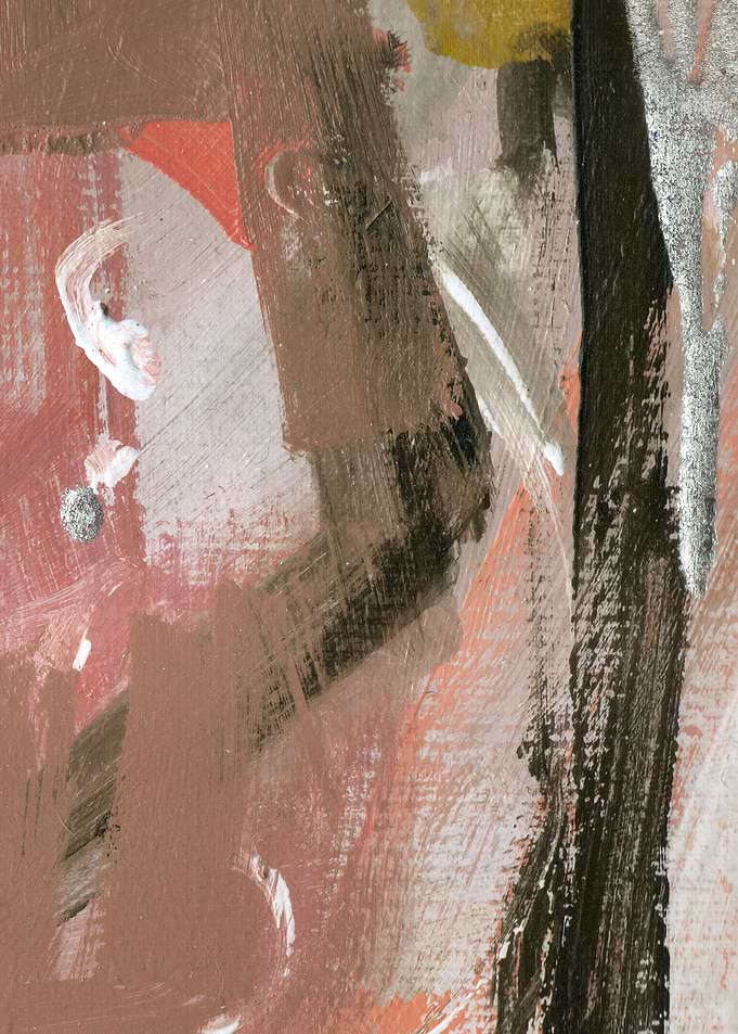 Abstract Painting Pink and Earthy Tones