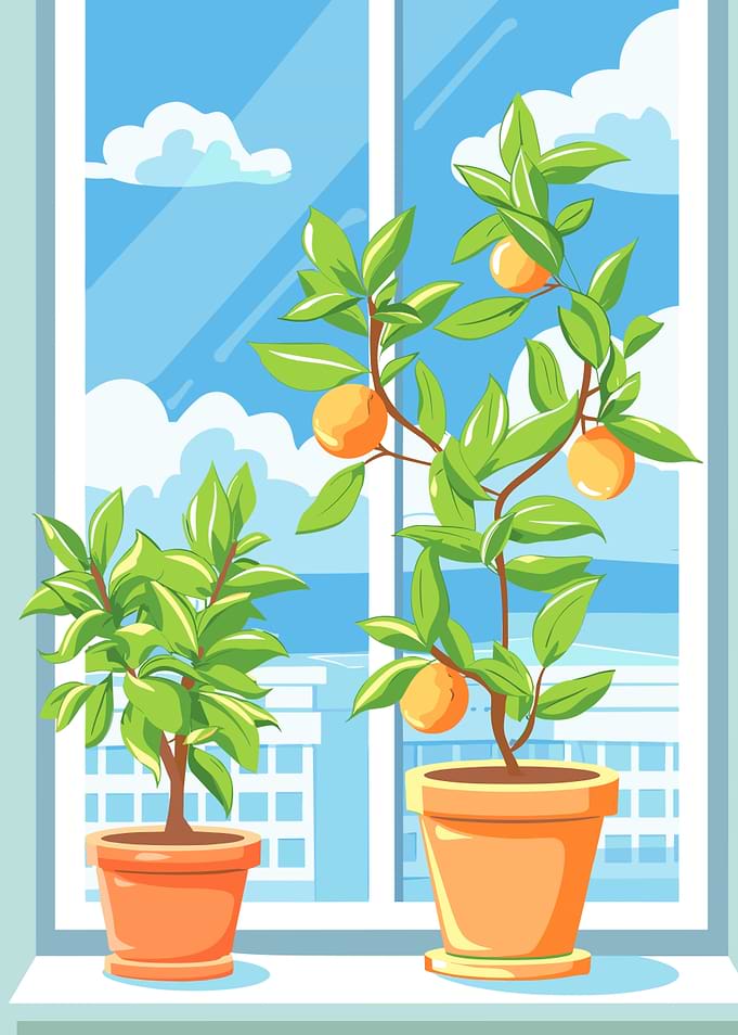 Potted Plants by the Window
