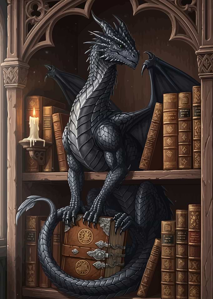 Dragon Bookshelf Animal