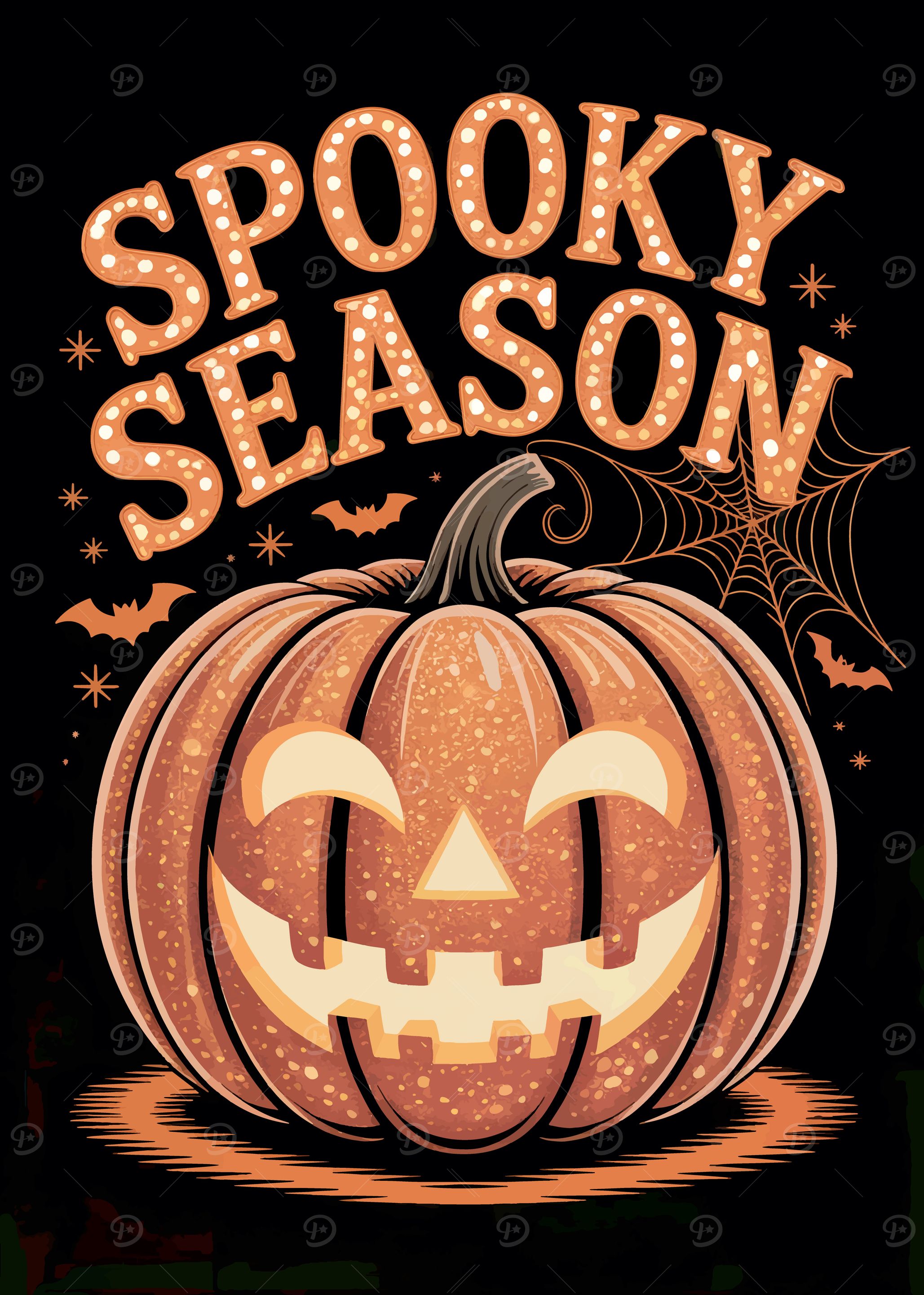 Spooky Season Pumpkin Illustration