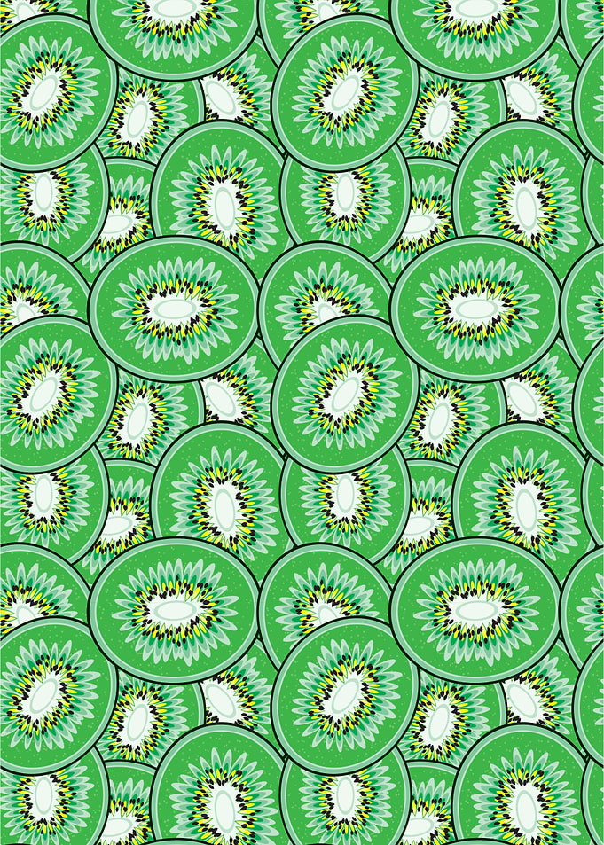 Kiwi Fruit Slice Pattern