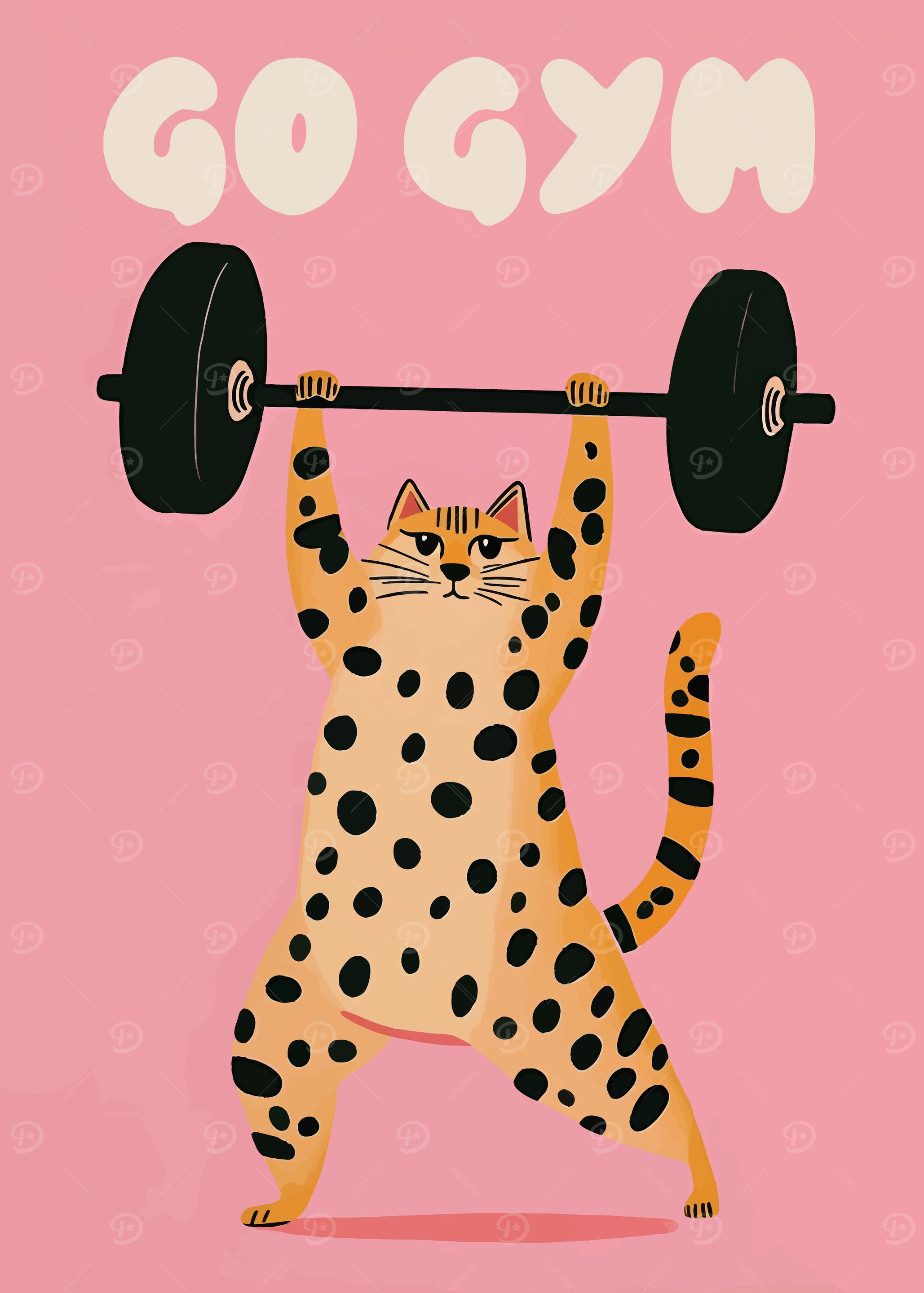 Go Gym: Weightlifting Cat
