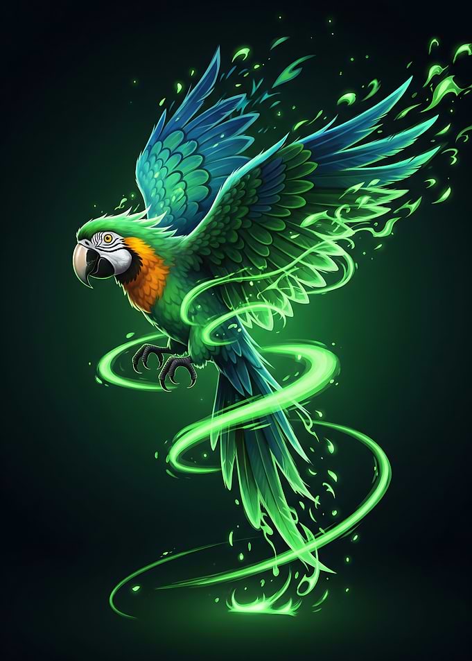 Parrot with Magic Aura