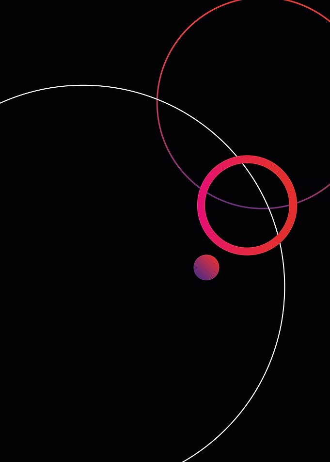 Abstract Circles on Black Background