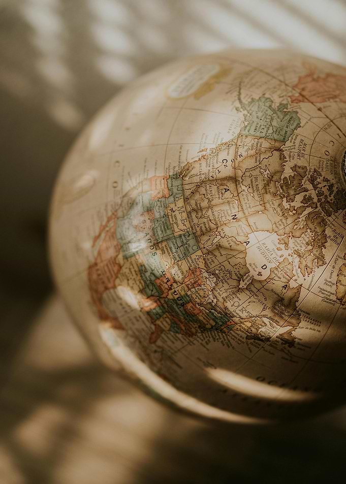 Vintage Globe Close-Up