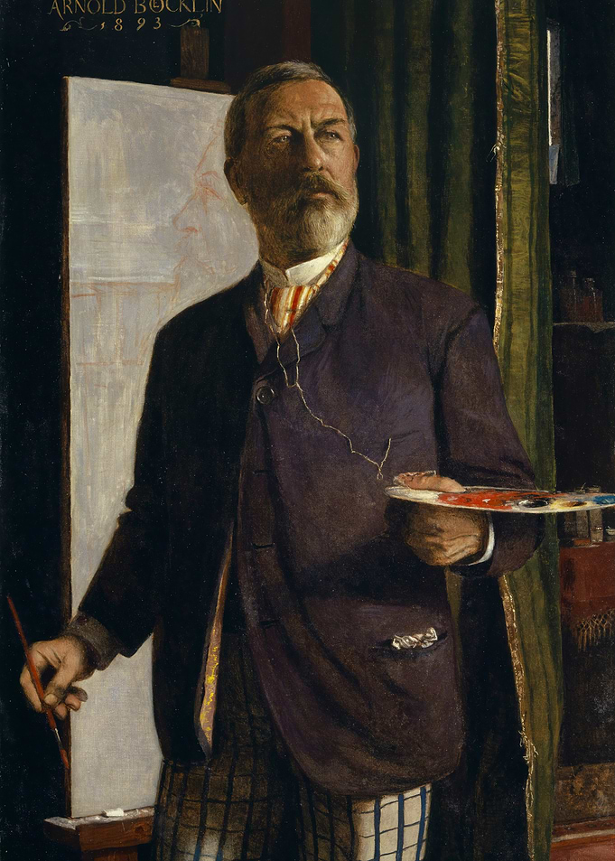 Arnold Böcklin Self-Portrait with Painting