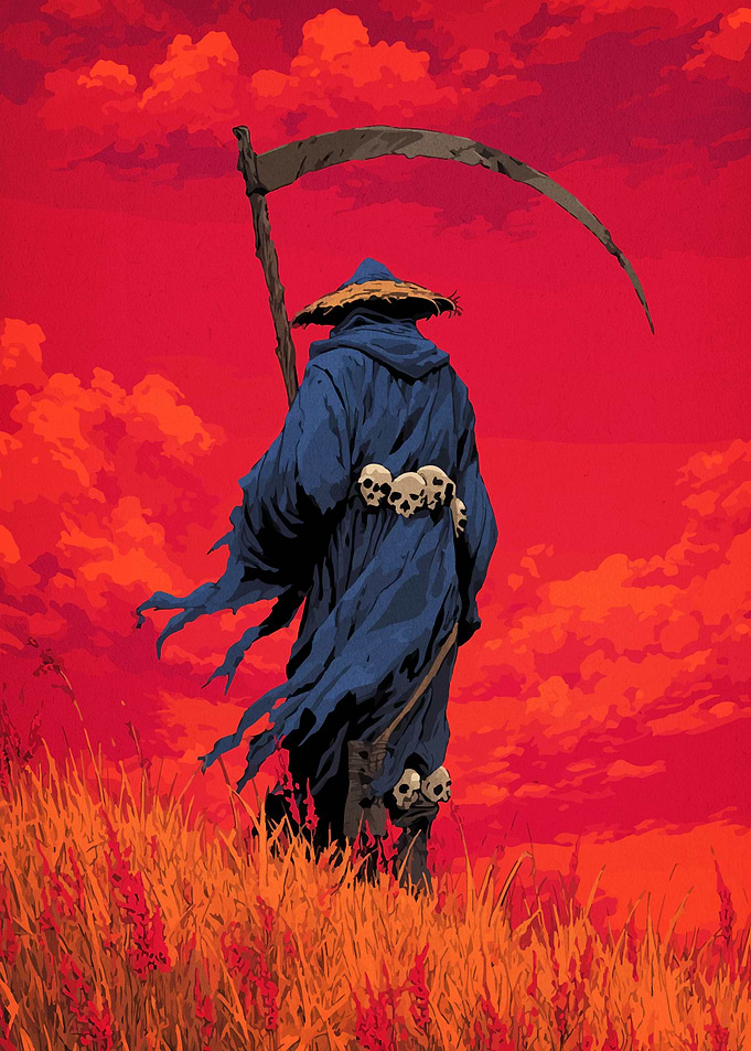 Grim Reaper in a Field