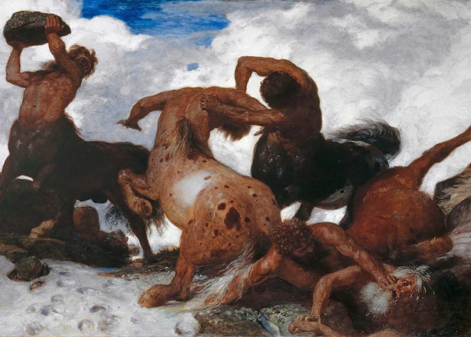 Centaur Battle Painting
