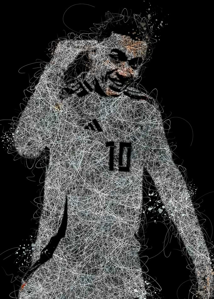 Jamal Musiala Scribble Art